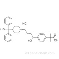 Ácido bencenoacético, 4- [1-hidroxi-4- [4- (hidroxidifenilmetil) -1-piperidinil] butil] -a, a-dimetil-, clorhidrato (1: 1) CAS 153439-40-8